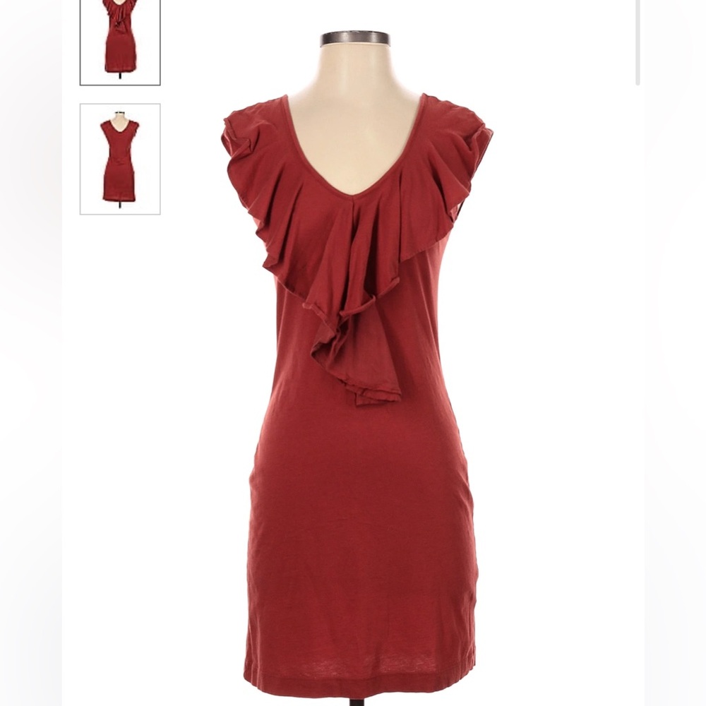 Banana Republic ruffle front cotton dress